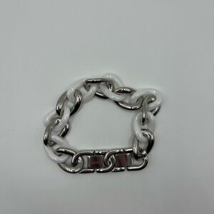 CHISEL White & Silver Chunky Chain Bracelet